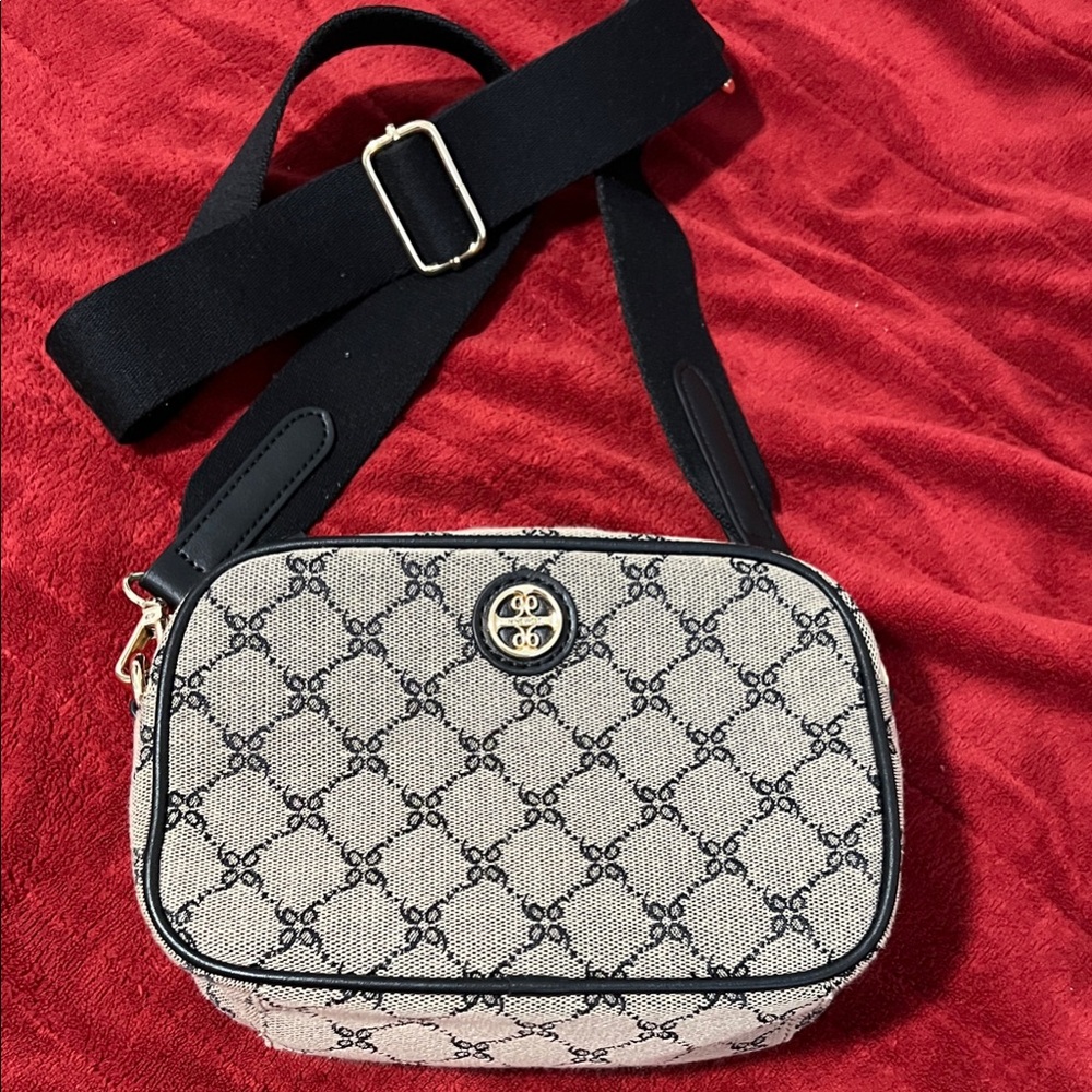 Nine West Beige and Black Crossbody Bag